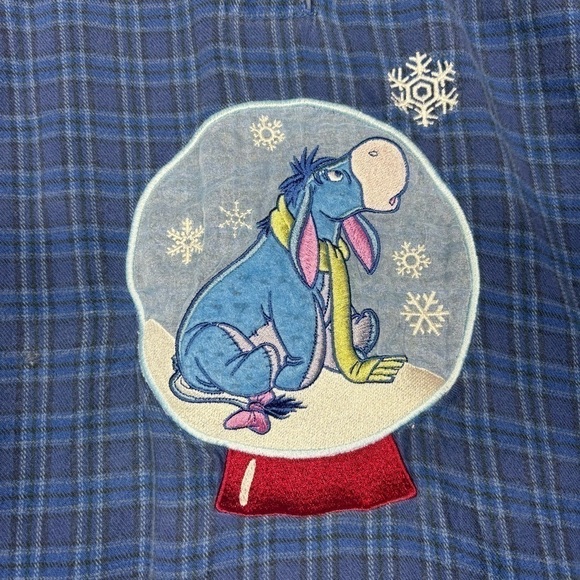 The Disney Store Nightgown Womens Large Extra Large Eeyore Winnie the Pooh Plaid - Picture 2 of 5